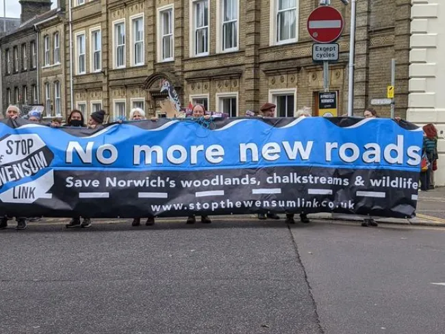 Photo of campaigners courtesy of Stop Wensum Link