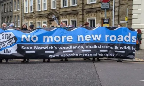 Photo of campaigners courtesy of Stop Wensum Link